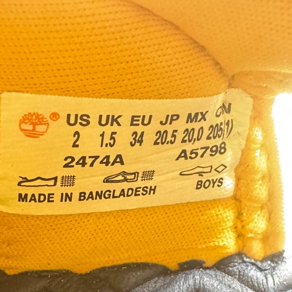 Timberland Adventure Seeker Boys Navy Yellow Sandals A5798 Size 2 US - Picture 8 of 12